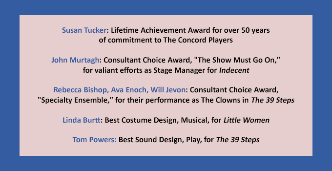 Congratulations to
The Concord Players
2022-2023 DASH Award Winners!